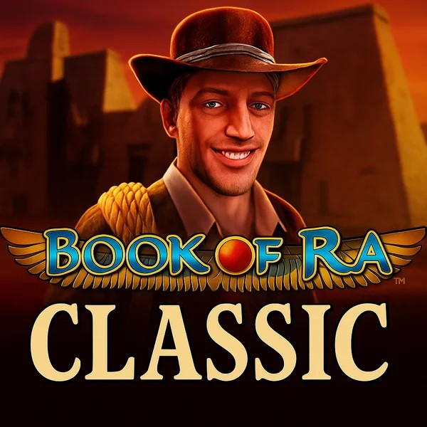 Book of Ra Classic slot logo by Novomatic at Roulettino Casino