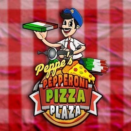 Peppe’s Pepperoni Pizza Plaza slot logo by Pragmatic Play at Roulettino Casino